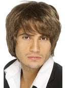 Boy Band Wig Short Brown Adult Costume Hair 1990s 1