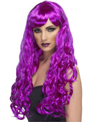 Desire Wig Adult Purple Long Curly with Fringe Fantasy Costume Accessory 1