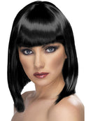 Glam Wig Black Short Blunt with Fringe Adult Costume Hair 1