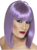 Glam Wig Lilac Short Blunt With Fringe Adult Costume Hair 1