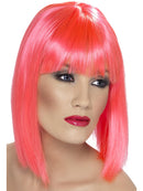 Glam Wig Adult Pink Short Fringed Fantasy Costume Hair 1