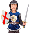 White Crusader Shield & Sword Sword 49 Cm, Shield 19 Cm