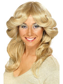 70s Flick Wig Blonde Long Wavy and Layered Adult Costume Hair 1