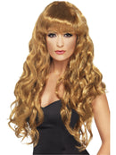 Siren Wig Adult Brown Long Curly with Fringe Costume Hair 1