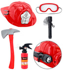 Firefighter Set  Helmet With Tactical Goggles & Torch, Axe, Fire Extinguisher   