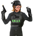 S.W.A.T. Set  Helmet With Tactical Goggles & Torch, Gun, 2 Grenades   