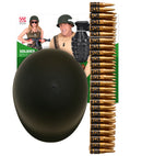 Military Set  Helmet, 96 Bullets Belt, Grenade   