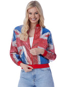 Union Jacket Sequin Bomber Adult Costume Vintage Style 1
