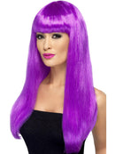 Babelicious Wig Adult Purple Long Straight with Fringe Fantasy Costume Accessory 1