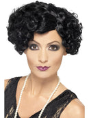 20s Flirty Flapper Wig Adult Black Short and Wavy Costume Hair 1