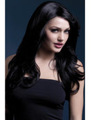 Fever Nicole Wig Adult Black Soft Wave with Side Parting 66cm 1