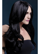 Fever Khloe Wig Black 66cm Long Wave With Centre Parting Adult Costume Hair 1