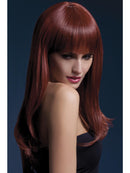 Fever Sienna Wig Auburn 66cm Long Feathered With Fringe Adult Costume Hair 1