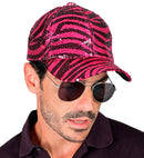 Pink Animalier Sequin Cap