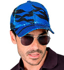 Blue Waves Sequin Cap