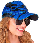 Blue Waves Sequin Cap