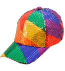 Rainbow Sequin Cap