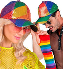 Rainbow Sequin Cap
