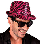 Pink Animalier Sequin Fedora