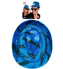 Blue Waves Sequin Fedora