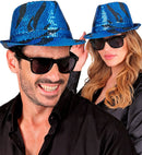 Blue Waves Sequin Fedora