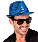 Blue Waves Sequin Fedora