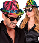 Rainbow Animalier Tiger Sequin Fedora