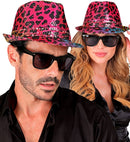 Rainbow Animalier Leopard Sequin Fedora
