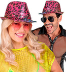 Rainbow Animalier Leopard Sequin Fedora