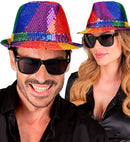 Rainbow Sequin Fedora