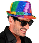 Rainbow Sequin Fedora