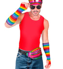 Rainbow Fingerless Gloves 33 Cm