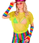 Rainbow Fingerless Gloves 33 Cm