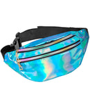Blue Holographic Belt Bag