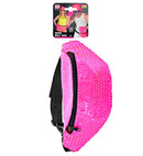 Neon Pink Sequin Belt Bag