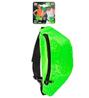 Neon Green Sequin Belt Bag