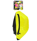 Neon Yellow Sequin Belt Bag