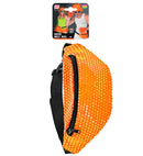 Neon Orange Sequin Belt Bag