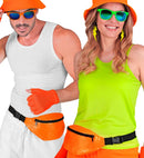 Neon Orange Sequin Belt Bag