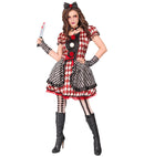 Harlequin Doll  Dress, Bow Headband, Choker, Glovelettes 
