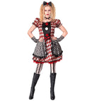 Harlequin Doll  Dress, Bow Headband, Choker, Glovelettes 