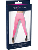 Opaque Footless Tights Adult Neon Pink Costume Accessory 2