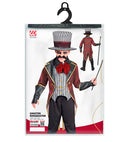 Sinister Ringmaster  Jacket With Vest, Skull Jabot, Gloves, Hat  