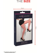 Opaque Tights Adult Red White Striped Xmas Costume Accessory 5