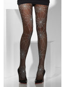 Tights Adult Black White Spiderweb Print Costume Accessory 4