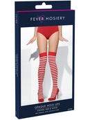 Opaque Hold Ups Red and White Striped Adult Costume Accessory 3