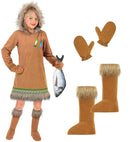 Eskimo  Hooded Dress, Gloves, Boot Covers 