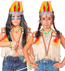 Indian Dress-Up Set  Vest, Headband With Feathers, Earring, Necklace, Bracelet 
