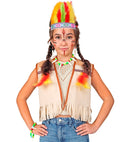 Indian Dress-Up Set  Vest, Headband With Feathers, Earring, Necklace, Bracelet 