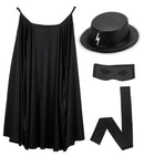 Masked Bandit Hero Dress-Up Set  Cape, Hat, Eyemask, Waist Sash 